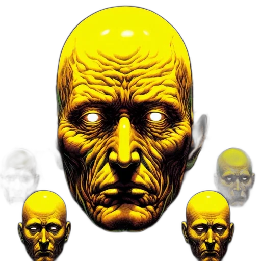 mask, face, creature, staff, 3d render, concept art, photorealistic, comic book art transparent PNG cut-out