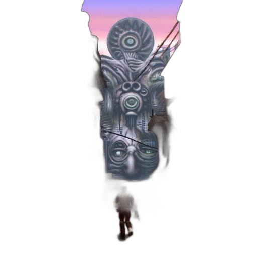 robot, weapon, staff, sword, concept art, fantasy art, pixel art, 3d render transparent PNG cut-out