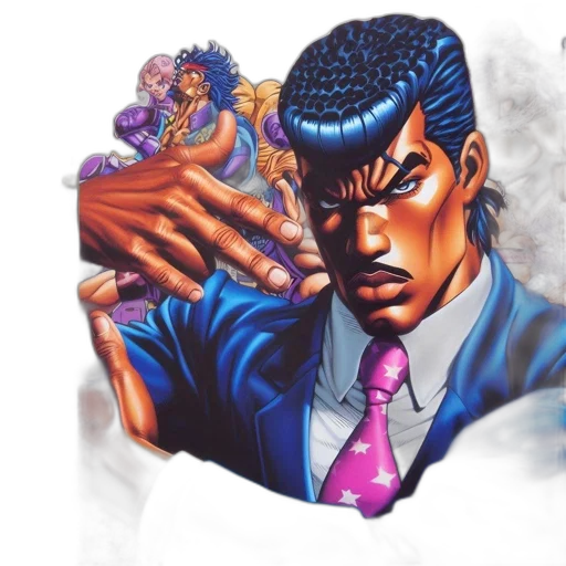 jacket, face, concept art, comic book art, vaporwave, anime, mural, features transparent PNG cut-out
