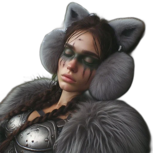 mask, creature, animal, staff, fantasy art, photorealistic, concept art, 3d render transparent PNG cut-out