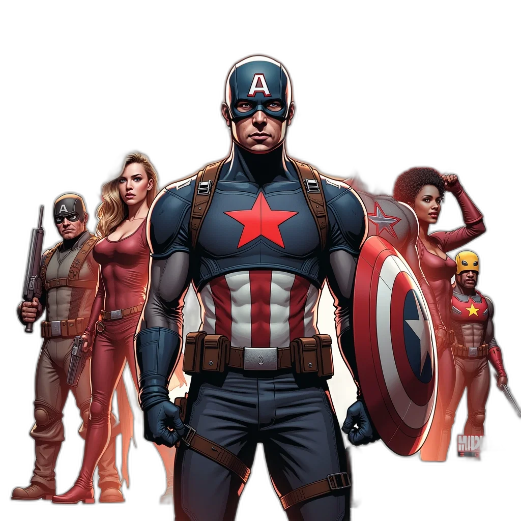 comic book art, concept art, 3d render, comic, book, cover, featuring, character transparent PNG cut-out