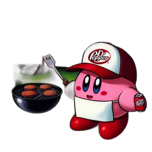 food, animal, robot, hat, concept art, pixel art, vaporwave, 3d render transparent PNG cut-out