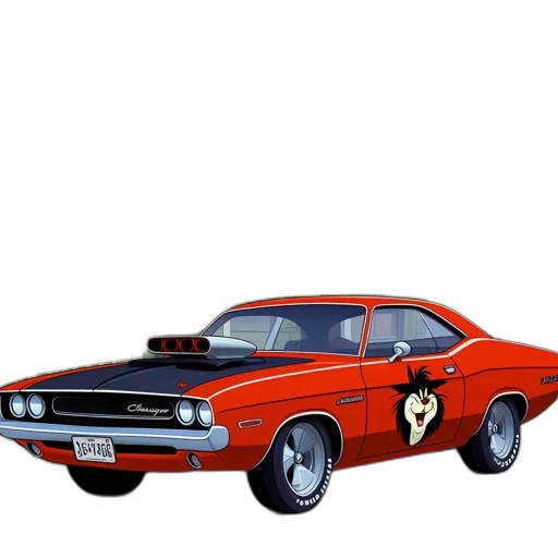 car, photorealistic, concept art, comic book art, 3d render, suburban, neighborhood, classic transparent PNG cut-out