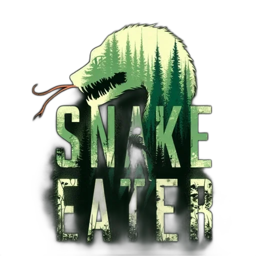 concept art, pixel art, large, menacing, snake, forest, head, posed transparent PNG cut-out