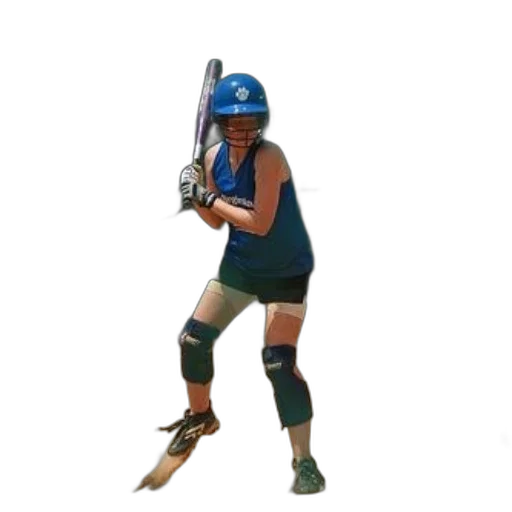 staff, weapon, concept art, female, softball, player, blue, uniform transparent PNG cut-out