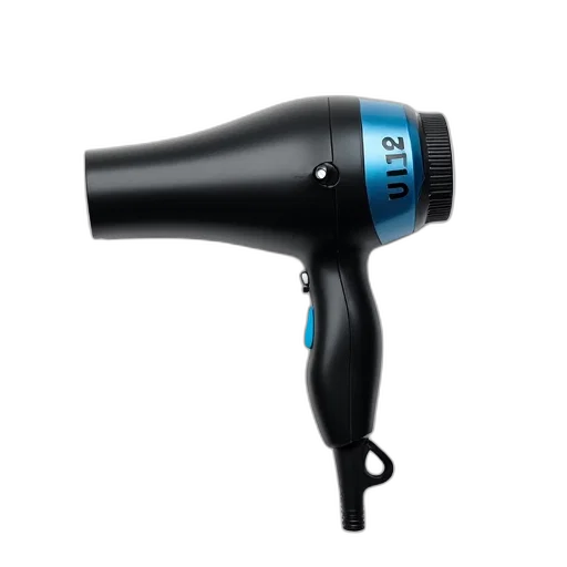 staff, hair, weapon, black, dryer, blue, white, sticker transparent PNG cut-out