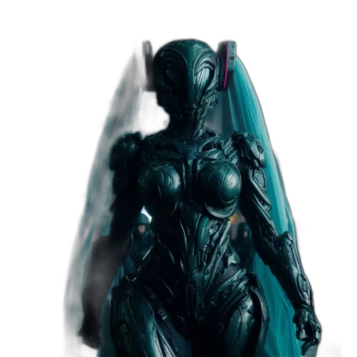 robot, dress, creature, mask, concept art, 3d render, cyberpunk, fantasy art transparent PNG cut-out