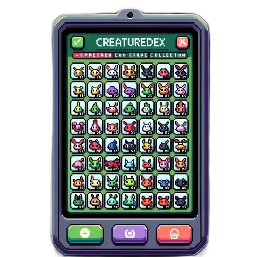 creature, jewelry, weapon, pixel art, pastel, green, pixel, art transparent PNG cut-out