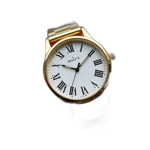 jewelry, 3d render, close-up, person, wrist, wearing, gold, watch transparent PNG cut-out
