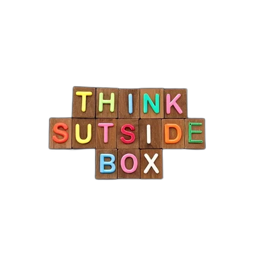 furniture, 3d render, colorful, letters transparent PNG cut-out