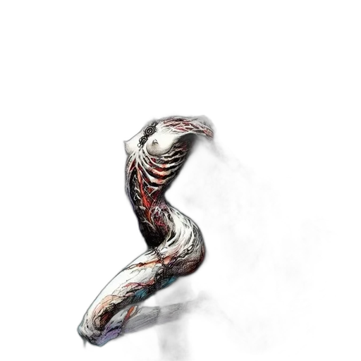 creature, hair, animal, dragon, concept art, fantasy art, 3d render, photorealistic transparent PNG cut-out