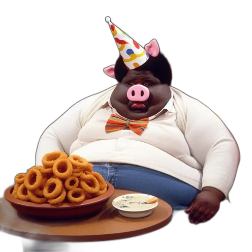 food, animal, hat, concept art, 3d render, photorealistic, seated, kitchen transparent PNG cut-out
