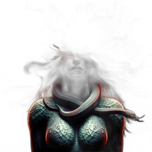 mask, dragon, face, hair, comic book art, fantasy art, concept art, 3d render transparent PNG cut-out