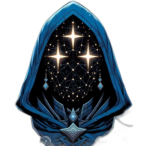 staff, crown, mask, jacket, pixel art, concept art, fantasy art, comic book art transparent PNG cut-out