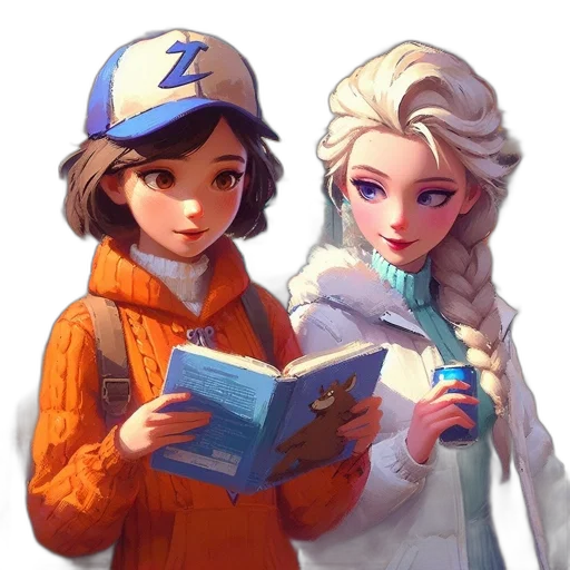 hat, fantasy art, pixel art, concept art, anime, snow, fire, neon lights transparent PNG cut-out