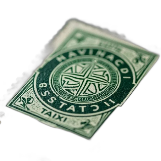 jewelry, 3d render, green, close-up, postage, stamp, featuring, white transparent PNG cut-out