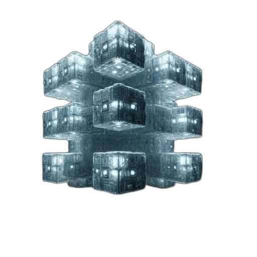 building, furniture, crown, robot, 3d render, concept art, cyberpunk, vaporwave transparent PNG cut-out