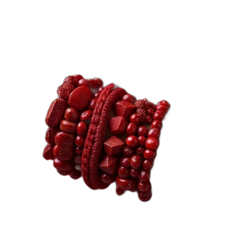 jewelry, crown, hat, food, 3d render, photorealistic, red, chunk transparent PNG cut-out