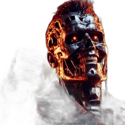 mask, face, robot, concept art, photorealistic, cyberpunk, 3d render, fire transparent PNG cut-out