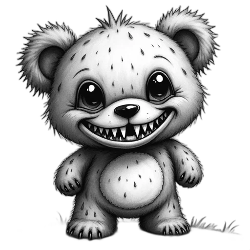 creature, animal, face, mask, pencil sketch, cartoon, concept art, photorealistic transparent PNG cut-out