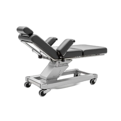 furniture, modern, adjustable, cushioned, examination, table, metal, frame transparent PNG cut-out