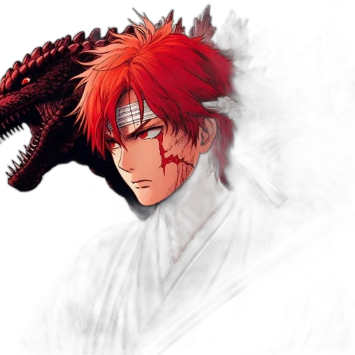 dragon, creature, weapon, concept art, pixel art, fantasy art, anime, red transparent PNG cut-out