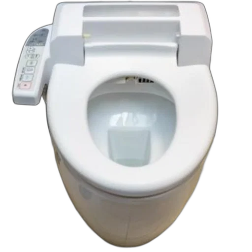 robot, staff, modern, white, toilet, electronic, controls, side transparent PNG cut-out
