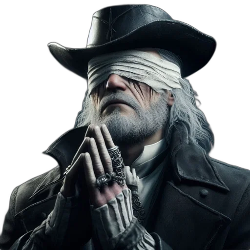hat, face, mask, concept art, cyberpunk, fantasy art, photorealistic, individual transparent PNG cut-out