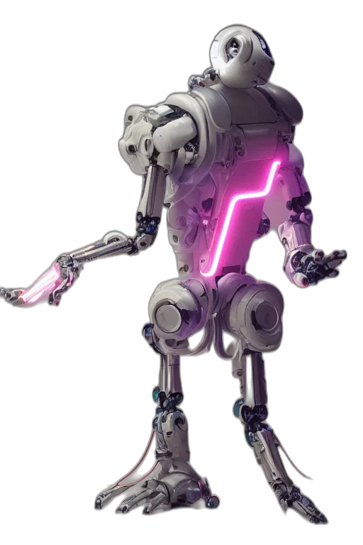 robot, weapon, staff, creature transparent PNG cut-out