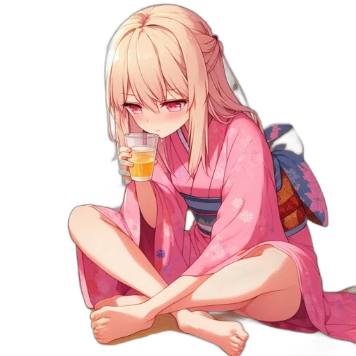 dragon, food, bottle, dress, anime, pixel art, vaporwave, concept art transparent PNG cut-out