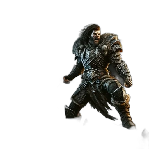 weapon, sword, creature, concept art, fantasy art, 3d render, photorealistic, monochrome transparent PNG cut-out