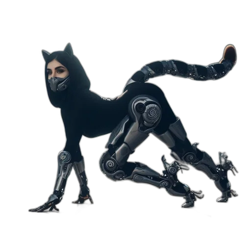animal, creature, mask, robot, concept art, 3d render, fantasy art, dark transparent PNG cut-out