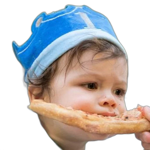 food, face, hat, creature, photorealistic, 3d render, blue, child transparent PNG cut-out