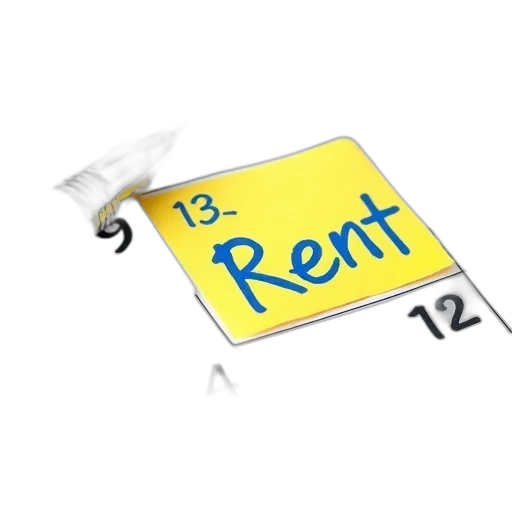 3d render, calendar, page, date, visible, bottom, there, yellow transparent PNG cut-out