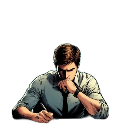 staff, face, weapon, comic book art, concept art, pixel art, cartoon, man transparent PNG cut-out