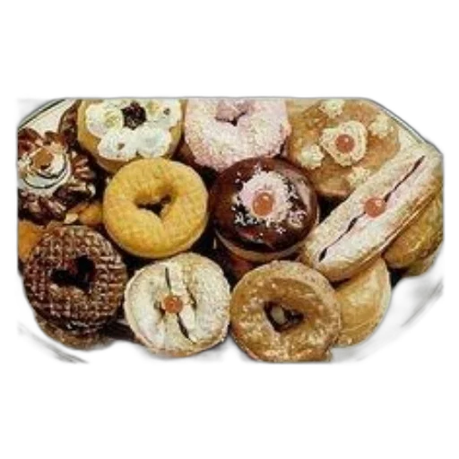 food, jewelry, photorealistic, advertisement, krispy, kreme, doughnuts, featuring transparent PNG cut-out