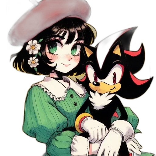 hat, flower, animal, crown, pixel art, watercolor, concept art, anime transparent PNG cut-out