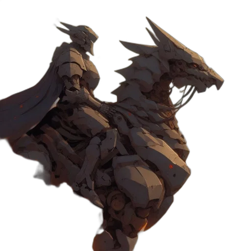 dragon, creature, weapon, sword, concept art, 3d render, fantasy art, pixel art transparent PNG cut-out