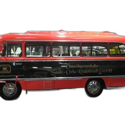 3d render, red, black, bus transparent PNG cut-out