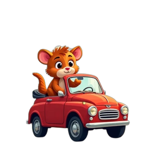 car, animal, concept art, 3d render transparent PNG cut-out