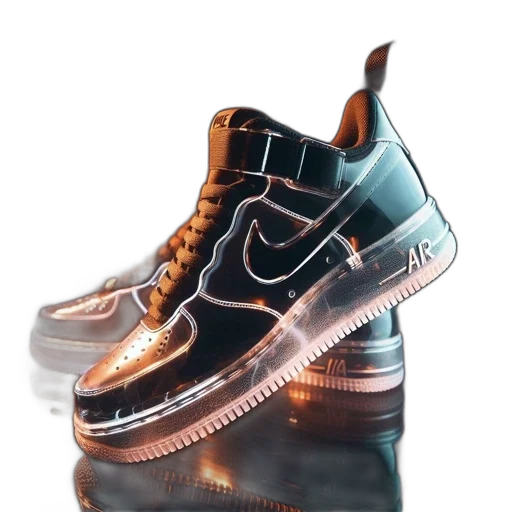 shoes, 3d render, concept art, photorealistic, cyberpunk, transparent, air, force transparent PNG cut-out