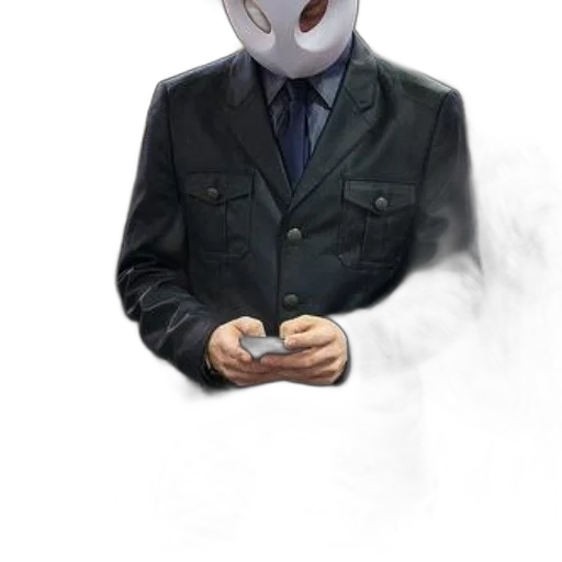 mask, robot, face, jacket, concept art, fantasy art, photorealistic, comic book art transparent PNG cut-out
