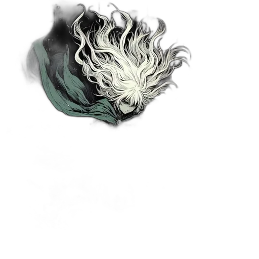 mask, dragon, hair, creature, watercolor, fantasy art, photorealistic, concept art transparent PNG cut-out