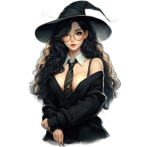 hat, dress, staff, mask, fantasy art, pixel art, concept art, anime transparent PNG cut-out