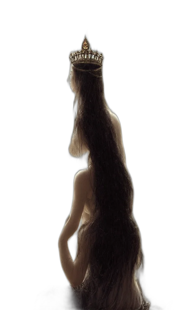 hair, dress, staff, animal transparent PNG cut-out
