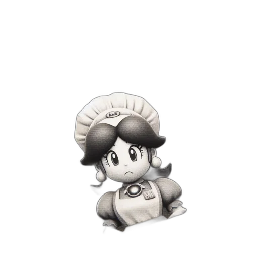 hat, food, staff, creature, concept art, 3d render, pixel art, cartoon transparent PNG cut-out