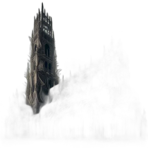 building, dragon, face, robot, concept art, fantasy art, watercolor, photorealistic transparent PNG cut-out