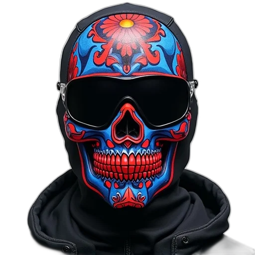mask, face, jacket, cyberpunk transparent PNG cut-out
