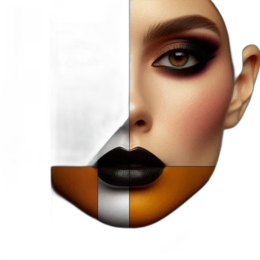 face, mask, jewelry, photorealistic, 3d render, fantasy art, concept art, earth tones transparent PNG cut-out
