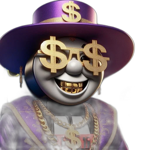 mask, face, jewelry, hat, 3d render, concept art, vaporwave, cartoon transparent PNG cut-out